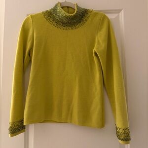 Vintage America Lime Green Turtleneck Sweater